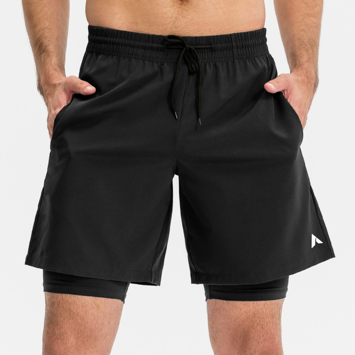 Men's 2-in-1 Gym Shorts – Quick-Dry Double Layer Training Shorts